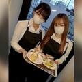 FC2PPV 2450470 バイト仲間のカフェ店員・黒髪のあの子と巨乳のあの子と3P※オープン記念特価明日まで